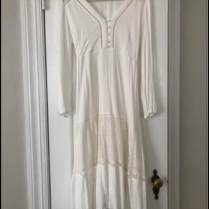 Lush White Eyelet Midi Dress